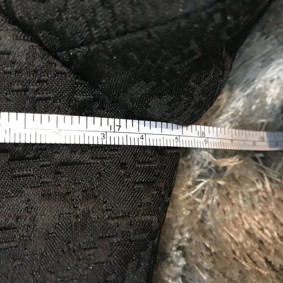 Black Jacquard Military Style Jacket Gold Button Zipper Vince Camuto Size M - Picture 10 of 13